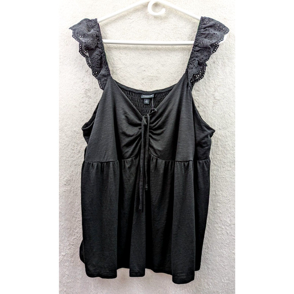 torrid Tops - Torrid sz 3 or 3X Tank Top knit black sleeveless stretchy 1071